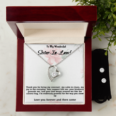 Forever Love Necklace & Earring Set to Sister in Law